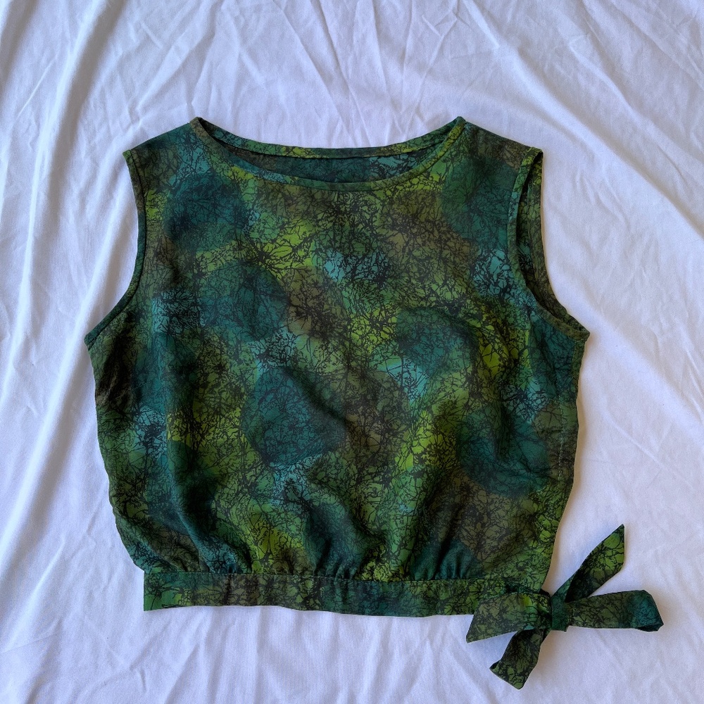 Vintage Green Crop Top